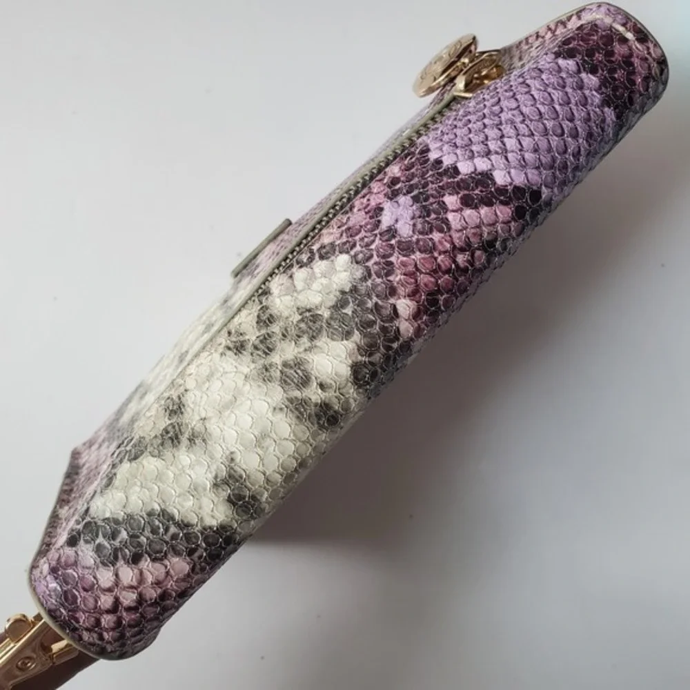 STEPHANIE JOHNSON Wristlet Havana Jane Wallet Credit Card Case Snake Print Leath